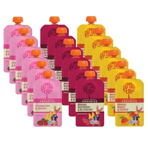 Peter Rabbit Organics Fruit Snack Pouches 3 Flavor Variety Pack, 18 CT, 4oz