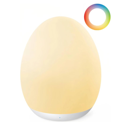 JolyWell Night Light for Kids, Baby Night Light with 7 Colors Changing Mode & Stepless Dimming, Nursery Night Light BPA Free,Rechargeable Egg Night Light for Breastfeeding 1h Timer & Touch Control