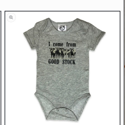 I come from Good Stock Onesie – Cowkid Clothing Company