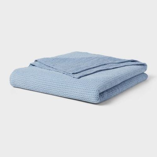Twin/Twin XL TENCEL® Lyocell Waffle Bed Blanket Light Blue - Threshold™
