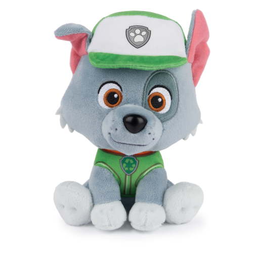 Paw Patrol Rocky 6 Inch Plush Toy in Signature Recycling Uniform Huggable Soft Stuffed Animal
