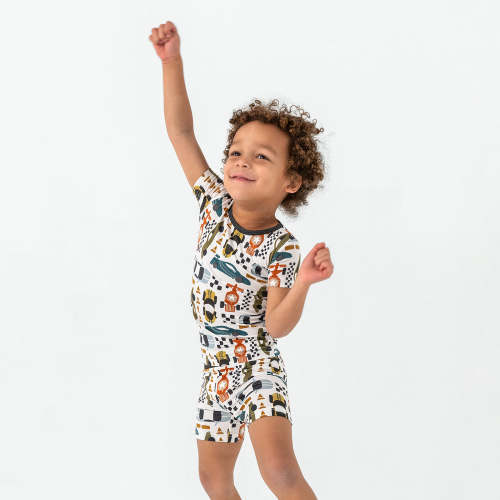 Fast Lane Two-Piece Short Sleeve & Shorts Pajama Set – Little Sleepies