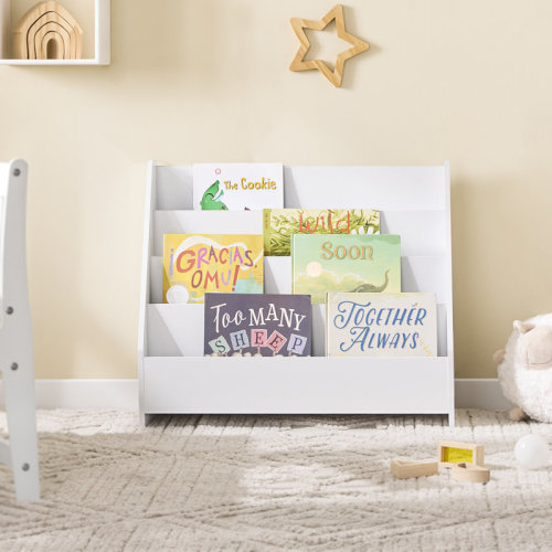 Isabelle & Max™ 4 Tier Kids Bookshelf Storage Rack for Children Room, 34.6"H X 31.5"W | Wayfair