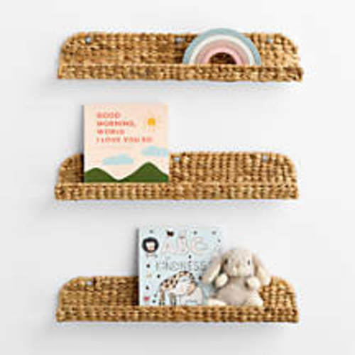 Wonderful Wicker Natural Kids Book Shelf Bin