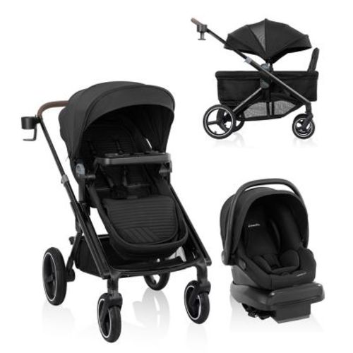 Evenflo Transformer Travel System Stroller with LiteMax Infant Car Seat - Black