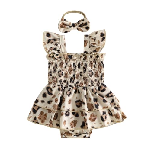 Newborn Baby Girls Summer Clothes Ruffle Sleeveless Pleated Smocked Bubble Romper Dresses Infant Bodysuit Jumpsuit
