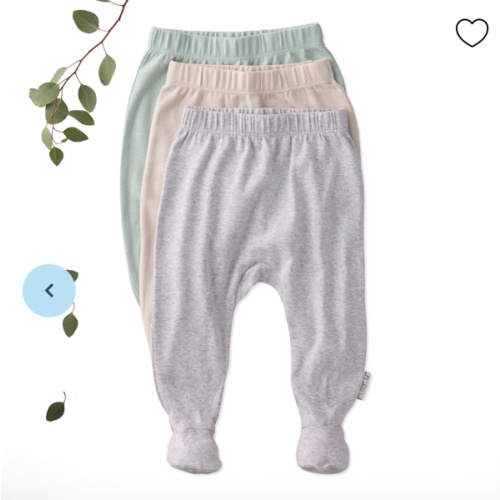 FALLON 3-Pack Footed Baby Pants 6-12 Months