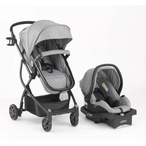 Urbini Omni Plus 3 in 1 Travel System, Special Edition, Heather Grey