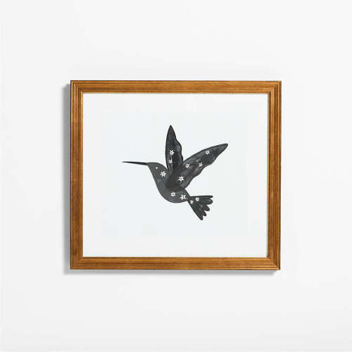Hummingbird Gold Framed Wall Art Print by Jeremiah Brent