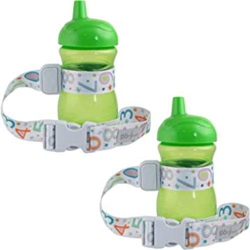 PBnJ Baby SippyPal Sippy Cup Holder Strap Leash Tether 123 2-Pack