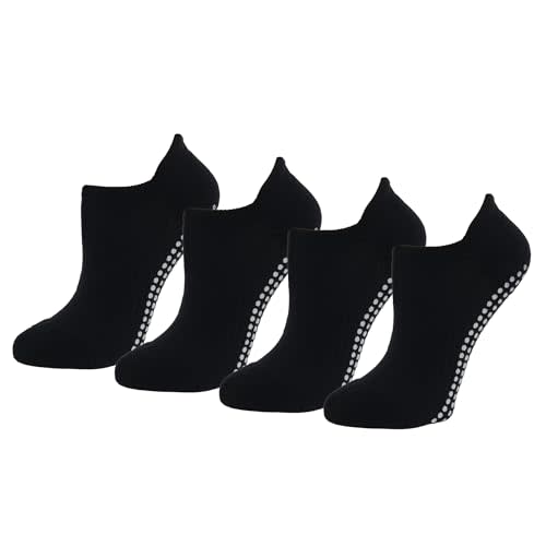 Amazon Essentials Women's ATHLETIC GRIP ANKLE SOCKS