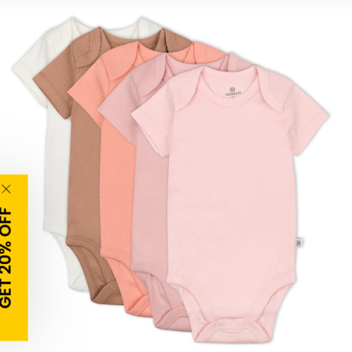 5-Pack Organic Cotton Short Sleeve Bodysuits | Honest Baby Clothing