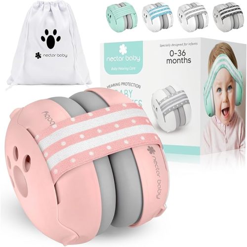Baby Ear Muffs Noise Protection, 25dB Noise Cancelling Headphones for Infants Toddlers 0-36 Months Airplane Travel Essentials