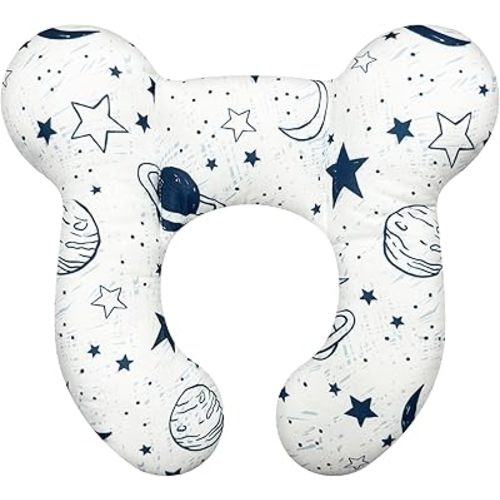 Baby Neck Pillows - Upgraded Toddler Travel Cushion for Toddler Head and Neck, Infant Neck Pillow for Car Plane Stroller Pushchair - Starry Sky