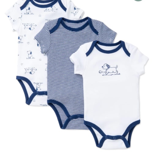 Puppy Toile 3-Pack Bodysuits