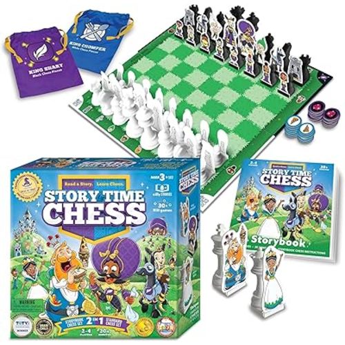Story Time Chess Set for Kids - Family Game Night, Strategic Game Play - Board Games for Family Night - Perfect for Beginners, Learn Chess with a Fun Story - Preschool Toys, Ages 3+