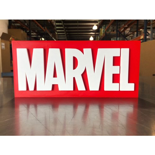 Marvel logo/shelf display