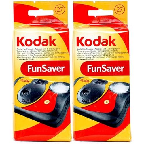 2 X FunSaver Disposable Camera with Flash 800 ISO