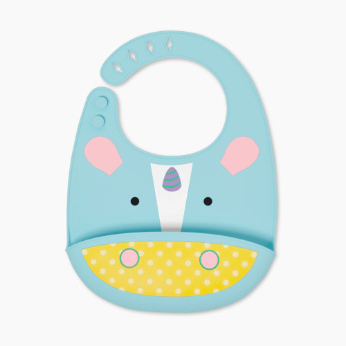 Skip Hop Fold & Go Silicone Bib - Unicorn