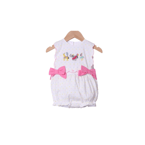 French Knot Party Animal Swiss Dot Bow Bubble