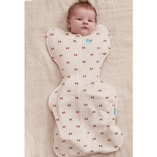 Swaddle Up™ 1.0 TOG Cotton - Medium, Cream Bows