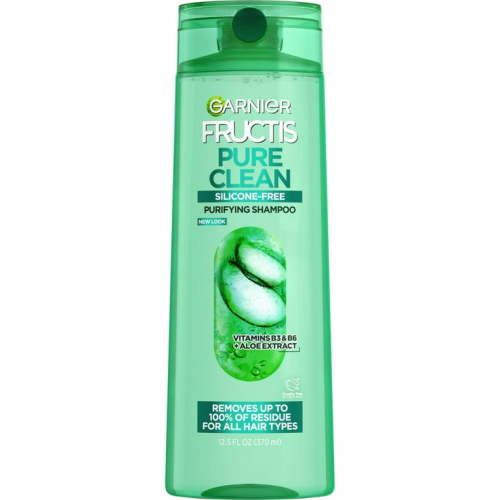 Garnier Fructis Pure Clean Purifying Shampoo with Vitamins B3 & B6, Al Hair Types, 12.5 fl oz