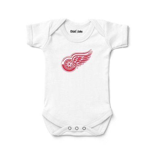 Newborn & Infant Detroit Red Wings Chad & Jake White Logo Bodysuit