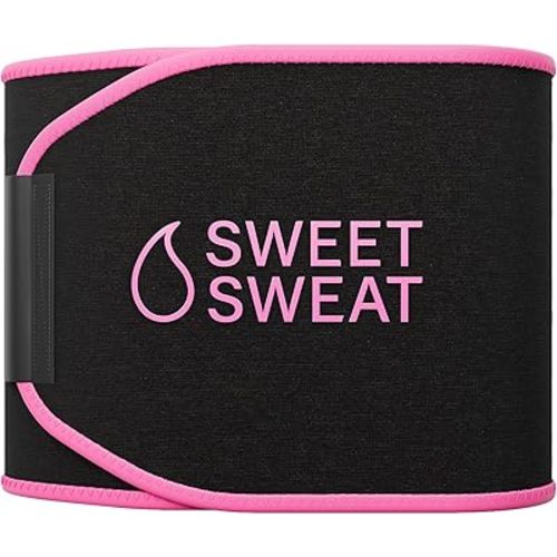 Sports Research Sweet Sweat Waist Trimmer (Core Series) - Premium Sweat Enhancing Fitness Band for Women & Men
