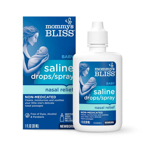 Mommy's Bliss Saline Spray/Drops Nasal Relief for Babies and All Ages, 1 fl oz