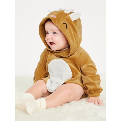 Long-Sleeve Critter Velvet One-Piece Romper for Baby