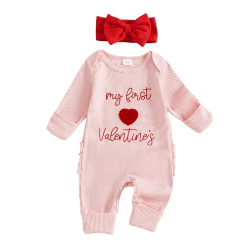 Toddler Baby Girl Boy Christmas Outfit Green Sweatshirt and Pants | Red Heart Santa Hat Print, Long Sleeve Crewneck Sweatshirt Jumpsuit, For Sister Brother Matching Christmas Photoshoot Picture
