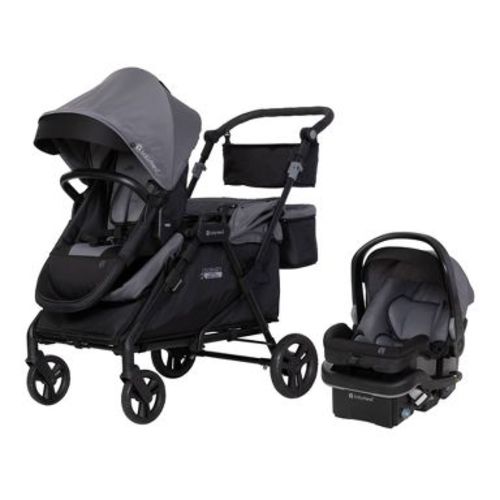 Baby Trend Journey All-in-One Stroller to Wagon Travel System with EZ-Lift Pro Infant Car Seat - Cosmic Black