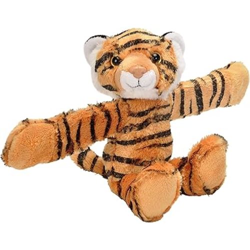 Wild Republic Huggers, Tiger Plush Toy, Slap Bracelet, Stuffed Animal, Kids, 8 inches