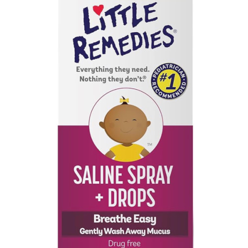 Little Remedies Saline Spray and Drops, Safe for Newborns, 0.5 fl oz
