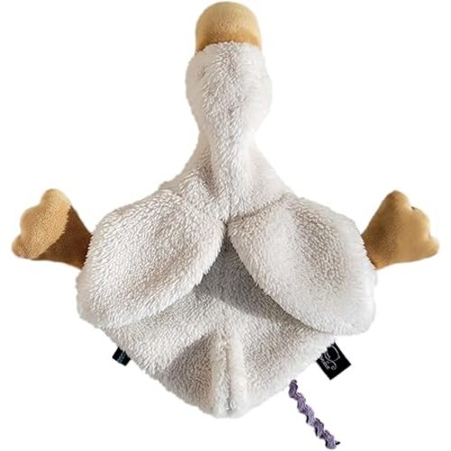 Helga The Goose, Pacifier Holder, Security Blanket Lovey, Infant Stuffed Toy, 9.8 Inches (Pack of 1) (Cannoli Cream)