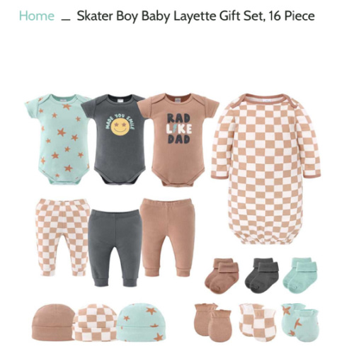 Skater Boy Baby Layette Gift Set, 16 Piece
