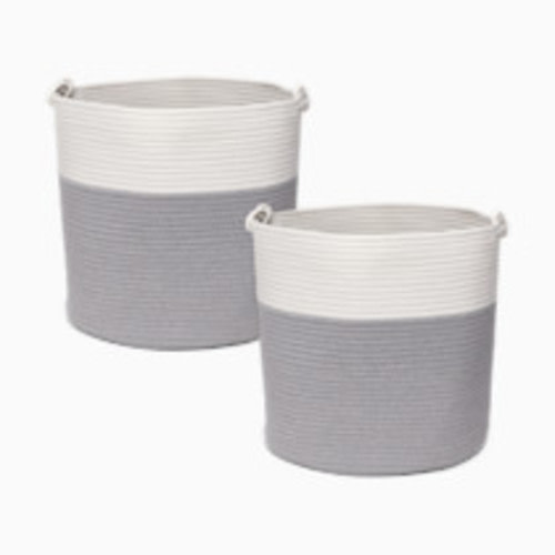 Sprucely Large Rope Basket - Grey, 2-Pack