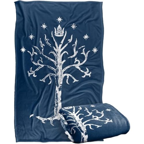 The Lord of The Rings Blanket, 36"x58" Tree of Gondor Silky Touch Super Soft Throw Blanket