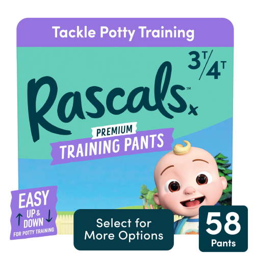 Rascals, Cocomelon Absorbent Potty Training Pants, 3T-4T, 58ct