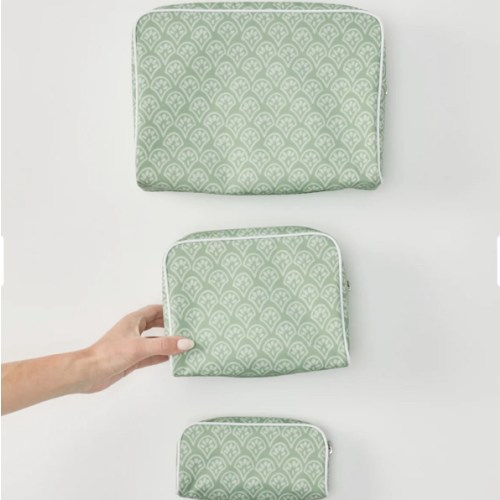 Weezie Patterned Toiletry Bag Trio (3 pieces)