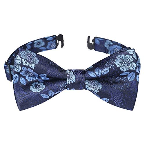 HISDERN Bow Ties for Boys Pre Tied Toddler Bow Tie Adjustable Kids Bowties Clip On Fun Patterned Bowties for Wedding Party