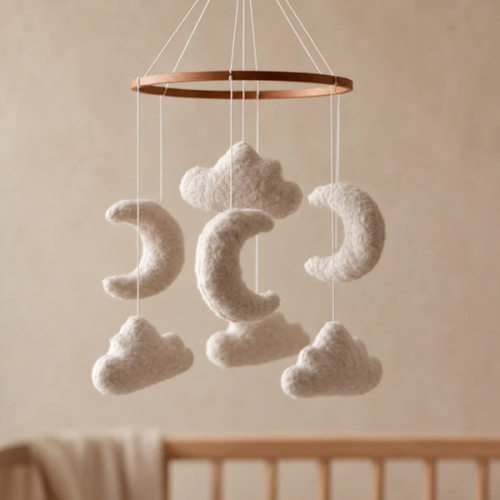 Marshmallow Sky - Baby Mobile