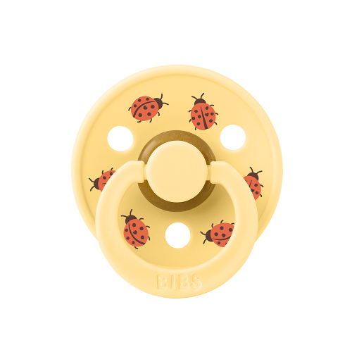 STUDIO Colour Pacifier Ladybug Friends - Pale Butter – Bibsworld store US