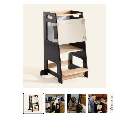 HARPPA Nordo | Safe & Stable Montessori Toddler Kitchen Wooden Tower - Perfect for Cooking & Learning, Counter Helper, Kitchen Tower, Gift for 2 Year Old