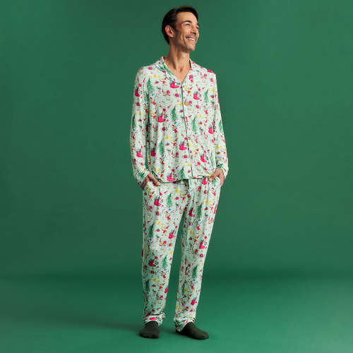 Dr. Seuss Stealing Christmas Men's Luxe Pajama Pant Set