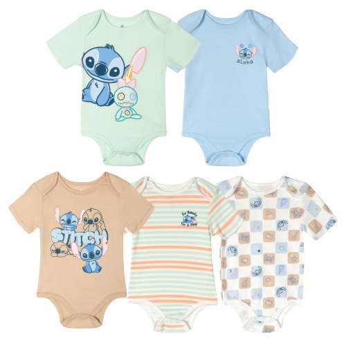 Disney Lilo & Stitch Angel Scrump 5 Pack Bodysuits Newborn to Infant
