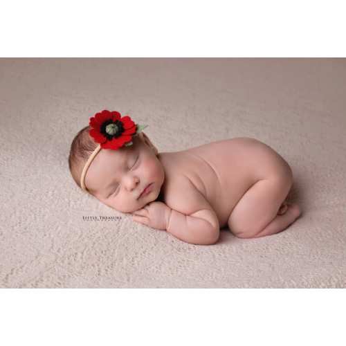 Poppy Headband, Poppies Hair Band, Red Floral Headband, Baby Poppy Accessory, Toddler Stretchy Headband, Felt Flower Headband