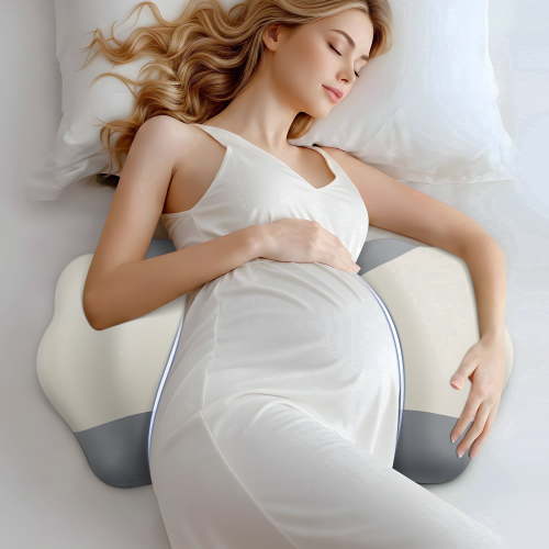 KAIPARA Pregnancy Pillow - Adjustable Memory Foam for Side Sleeping - Gray