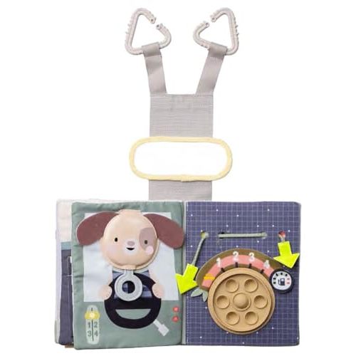Taf Toys Car seat Toys Busy Book for Toddlers 1-3, Montessori Quiet Activity Books Travel Toy with 15 Activities - Montessori Toys Busy Board for baby - Boy Toys Girl Birthday Gift Travel activity car