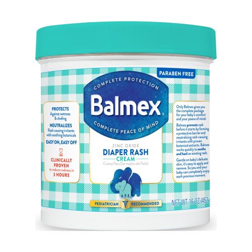 Balmex 16 oz Diaper Rash Cream, Complete Protection for Sensitive Baby Skin with Zinc Oxide